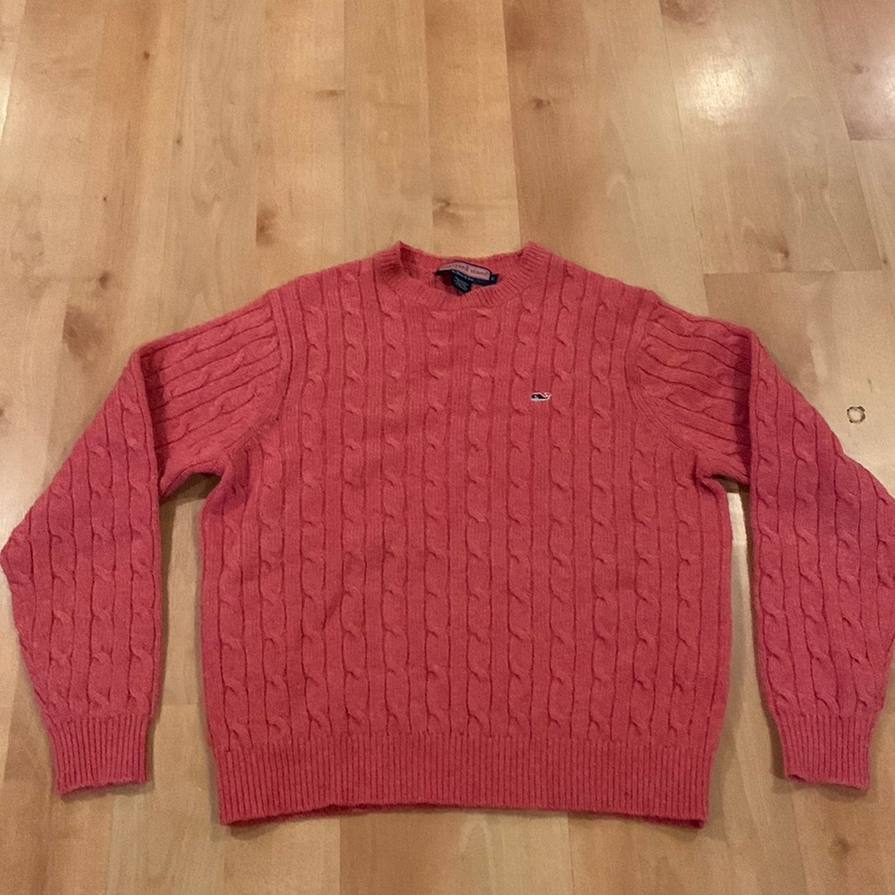 Vineyard Vines Mens Red Wool Sweater Size Small